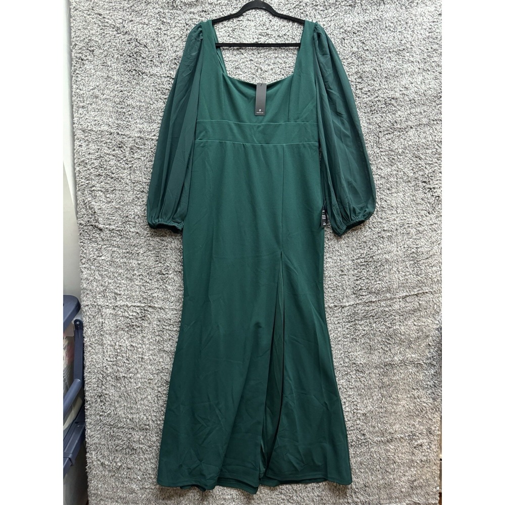 Lulus Nwt Green Mermaid Long Sleeve Maxi Dress Size XL